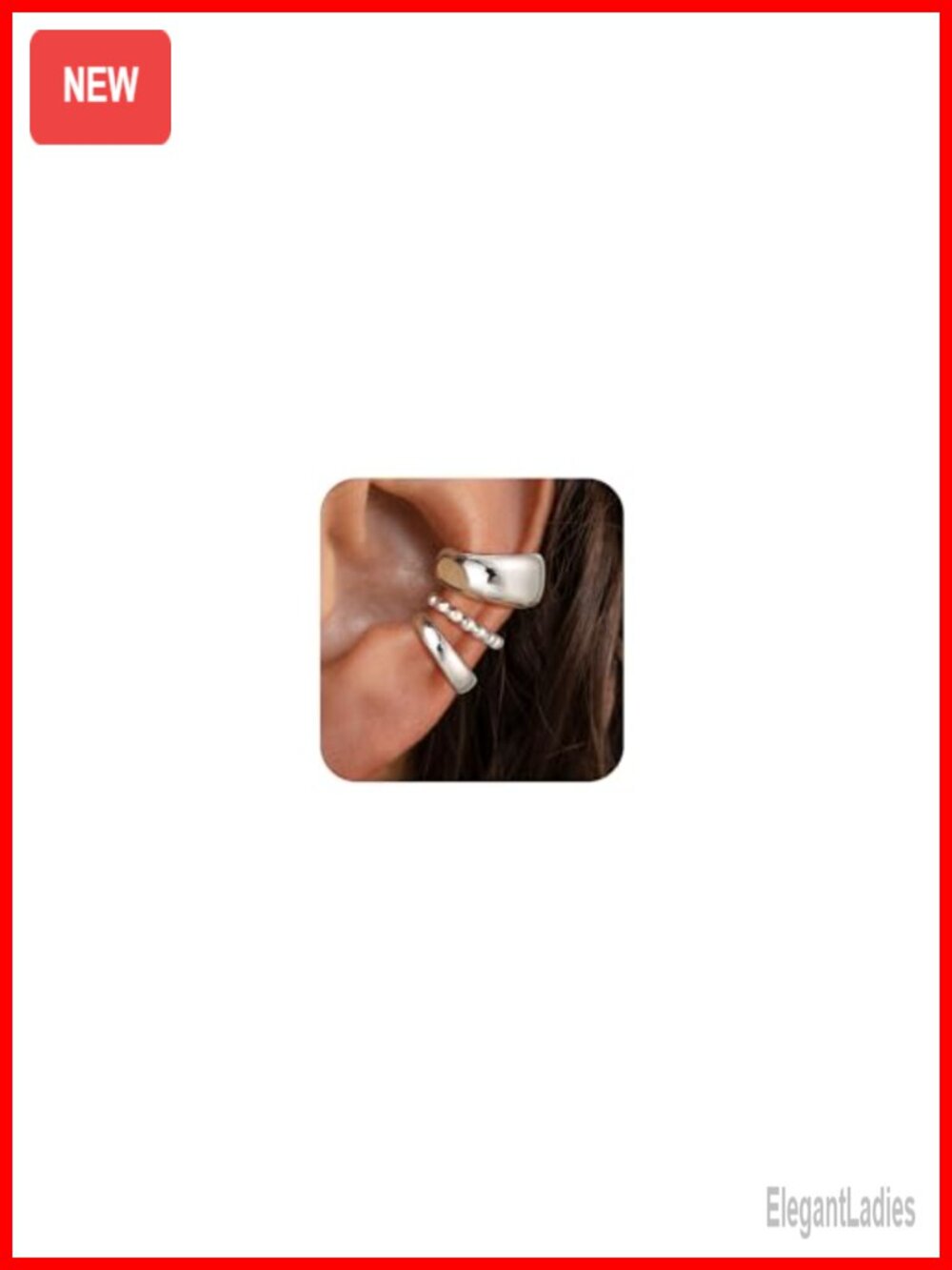 14K Gold/Silver Plated Ear Cuffs Non Piercing Clip On Dainty Set